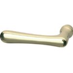 Enkele deurkruk Linea links messing gelakt