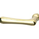 Enkele deurkruk Linea links messing PVD