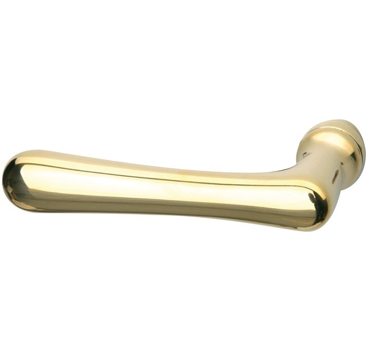 Enkele deurkruk Linea links messing PVD