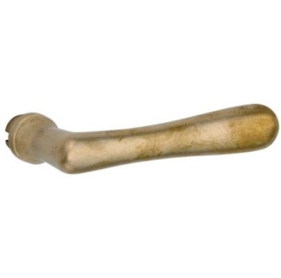 Enkele deurkruk Linea rechts messing antiek