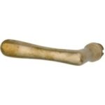 Enkele deurkruk Linea links messing antiek