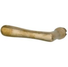 Enkele deurkruk Linea links messing antiek