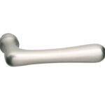 Enkele deurkruk Linea rechts mat nikkel PVD