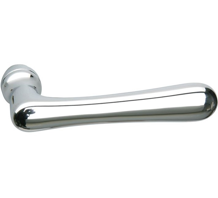 Enkele deurkruk Linea rechts glans chroom