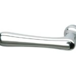 Enkele deurkruk Linea links glans chroom