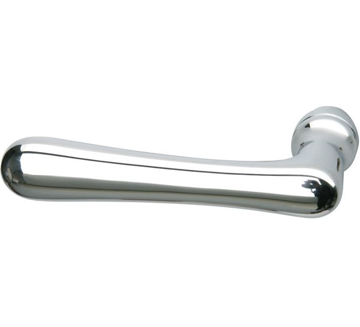 Enkele deurkruk Linea links glans chroom