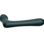 Enkele deurkruk Linea rechts mat zwart