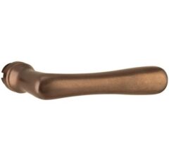 Enkele deurkruk Linea rechts messing antiek brons