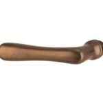 Enkele deurkruk Linea links messing antiek brons