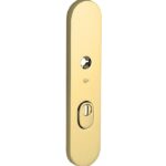 SKG3 ovaal schild PC92 buiten met kerntrekbeveiliging messing ongelakt