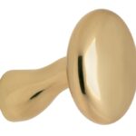 Knop Paddenstoel tbv SKG schild messing ongelakt