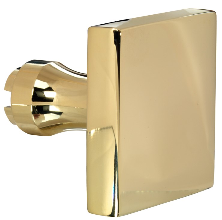 Knop Bauhaus tbv SKG schild messing ongelakt