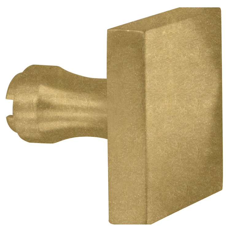 Knop Bauhaus tbv SKG schild messing antiek