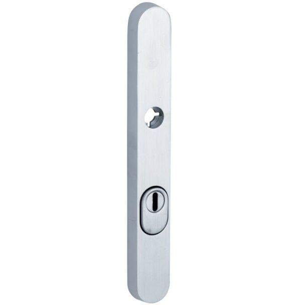 SKG3 ovaal smal schild PC72 buiten met kerntrekbeveiliging mat chroom