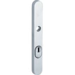 SKG3 ovaal smal schild PC55 buiten met kerntrekbeveiliging mat chroom