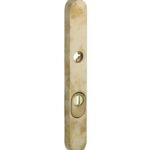 SKG3 ovaal smal schild PC72 buiten met kerntrekbeveiliging messing antiek