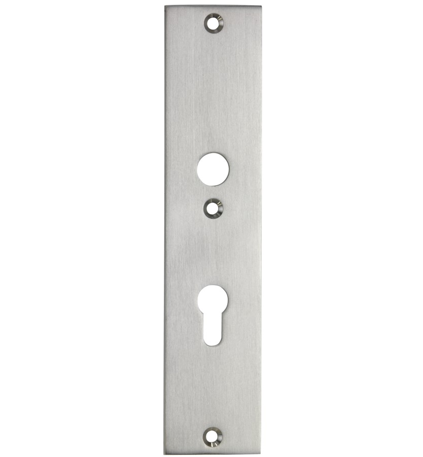 SKG3 rechthoekig schild PC55 binnen mat nikkel ongelakt