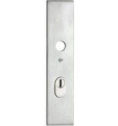 SKG3 rechthoekig schild PC72 buiten met kerntrekbeveiliging mat nikkel PVD
