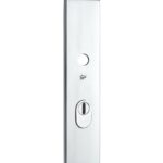 SKG3 rechthoekig schild PC72 buiten met kerntrekbeveiliging glans chroom
