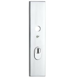 SKG3 rechthoekig schild PC72 buiten met kerntrekbeveiliging glans chroom
