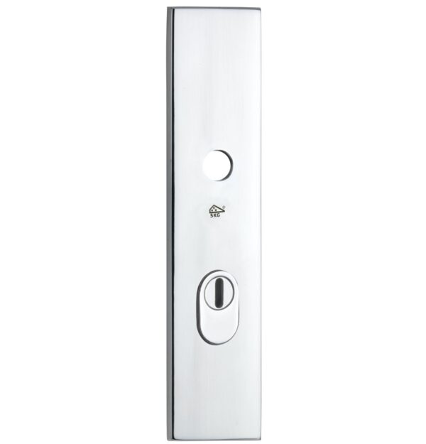 SKG3 rechthoekig schild PC72 buiten met kerntrekbeveiliging glans chroom