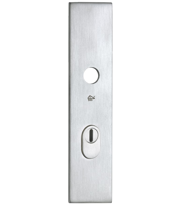 SKG3 rechthoekig schild PC92 buiten met kerntrekbeveiliging mat chroom