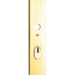 SKG3 rechthoekig schild PC72 buiten met kerntrekbeveiliging messing PVD