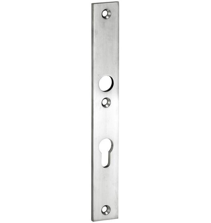 SKG3 rechthoekig smal schild PC72 binnen mat nikkel ongelakt