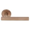Deurkruk BASIC LBVII-19 op ronde rozet PVD mat brons