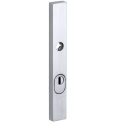 SKG3 rechthoekig smal schild PC92 buiten met kerntrekbeveiliging mat chroom