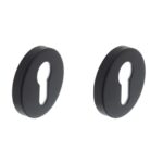 Intersteel cilinderrozetten verdekt ø53x9mm structuur zwart