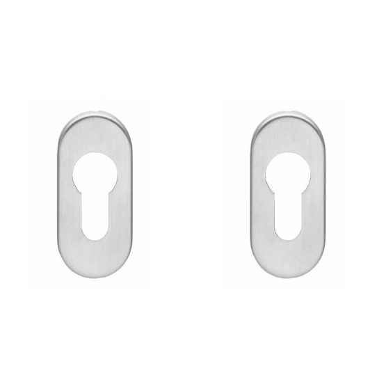 Intersteel cilinderrozetten verdekt ovaal 65x30x5mm rvs