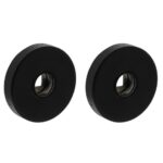 Intersteel rozetten massief ø53x10mm verdekt met nokken en veer, geheel rvs, mat zwart