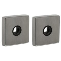 Intersteel rozetten massief vierkant 53x53x10mm verdekt met nokken en veer, geheel rvs