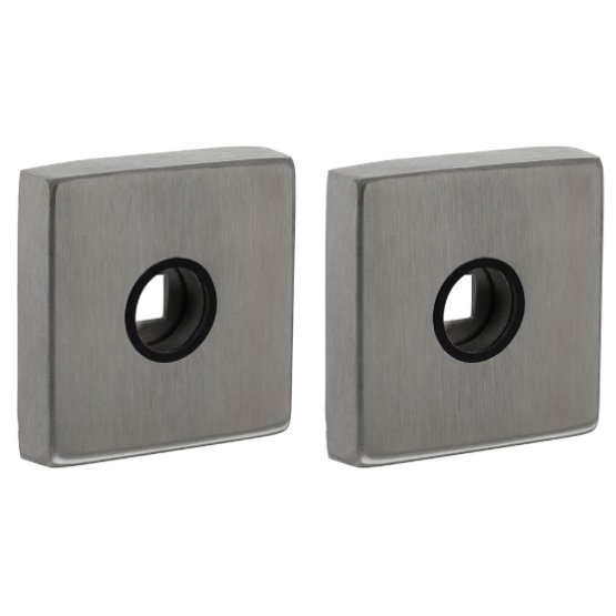 Intersteel rozetten massief vierkant 53x53x10mm verdekt met nokken en veer, geheel rvs