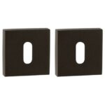 Set van twee sleutelplaatjes vierkant brons