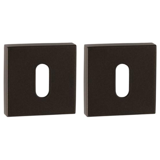 Set van twee sleutelplaatjes vierkant brons