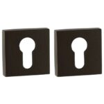 Set van twee cilinderplaatjes vierkant brons