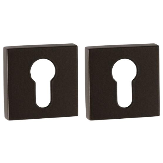 Set van twee cilinderplaatjes vierkant brons