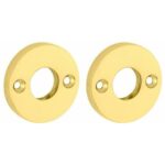 Set van twee krukrozetten Elegant messing gelakt