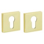 Set van twee PC-Plaatjes Bauhaus verdekt messing gelakt