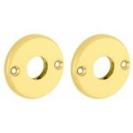 Set van twee krukrozetten Facet messing gelakt