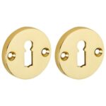 Set van twee Sleutelplaatjes Elegant BB messing ongelakt