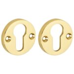 Set van twee PC-Plaatjes Elegant BB messing ongelakt