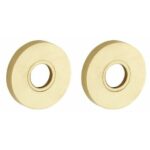 Set van twee krukrozetten Vivo messing ongelakt