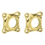 Set van twee krukrozetten Bonton messing ongelakt