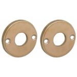 Set van twee krukrozetten Facet messing antiek