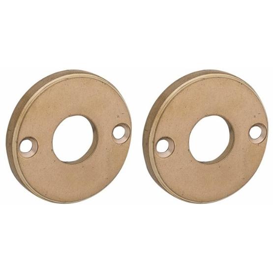 Set van twee krukrozetten Facet messing antiek