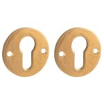 Set van twee PC-Plaatjes Elegant BB messing antiek