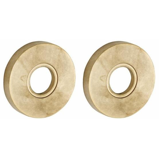 Set van twee krukrozetten Vivo messing antiek